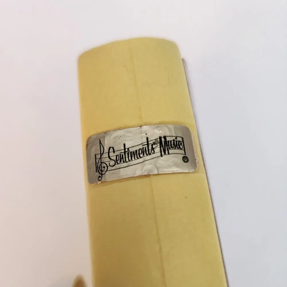 Sentiments Music Book Shaped Music Box Plays Love Makes The World Go Around